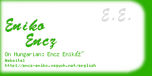 eniko encz business card